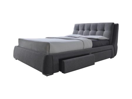 Fenbrook Grey Eastern King Storage Bed For Sale