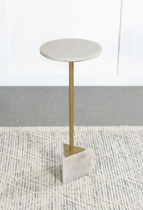 Fulcher White Side Table Supply