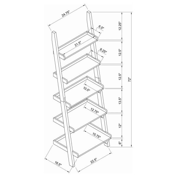 Colella Brown Bookcase Discount