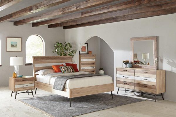 Marlow Brown Eastern King Bed 5 Pc Set For Cheap