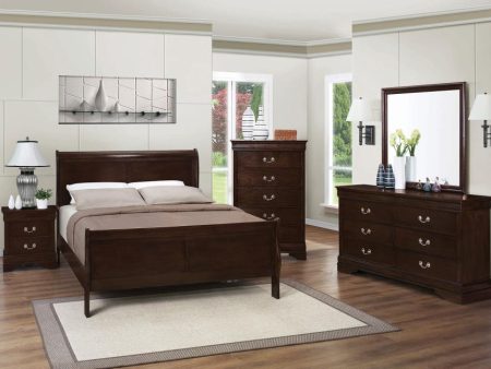 Louis Philippe Brown Full Bed 4 Pc Set Fashion