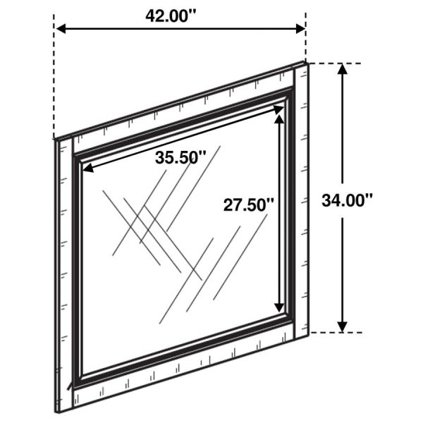 Elk Grove Brown Dresser Mirror Discount