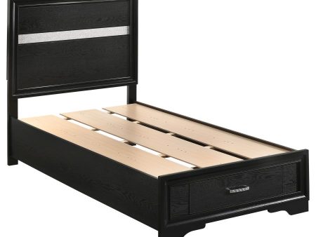 Miranda Black Twin Storage Bed Discount