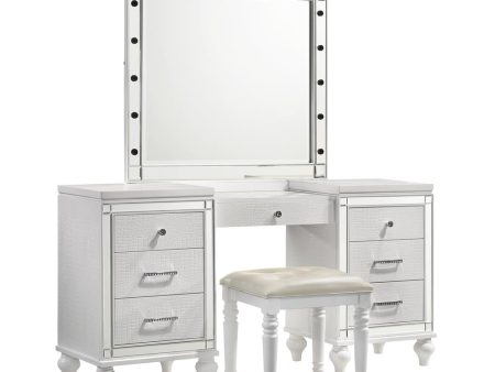 VALENTINO VANITY TABLE STOOL-WHITE Cheap