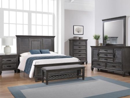 Franco Grey Queen Bed 4 Pc Set For Discount