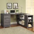 Yvette Grey L-shape Desk For Cheap