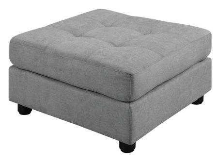 Claude Grey Ottoman Hot on Sale