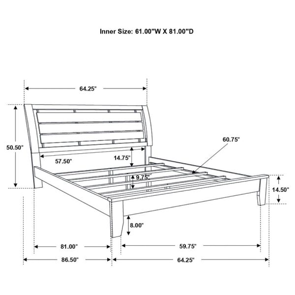 Serenity Brown Queen Bed Hot on Sale