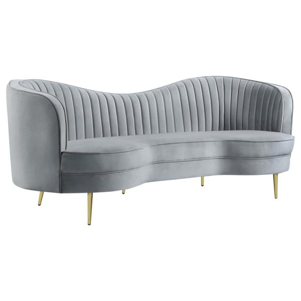 Sophia Grey 2 Pc Sofa Set on Sale