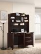 Phoenix Brown Computer Desk W  Hutch Cheap