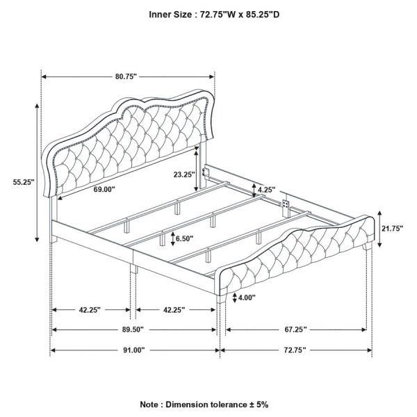 Bella Grey California King Bed Online now