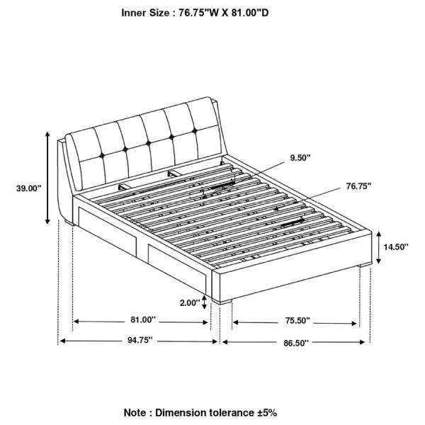 Fenbrook Grey Eastern King Storage Bed For Sale