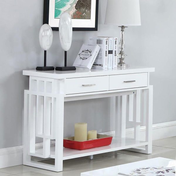 Schmitt White Sofa Table on Sale