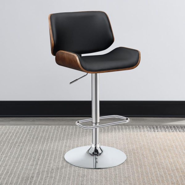 Folsom Black Adjustable Bar Stool Supply