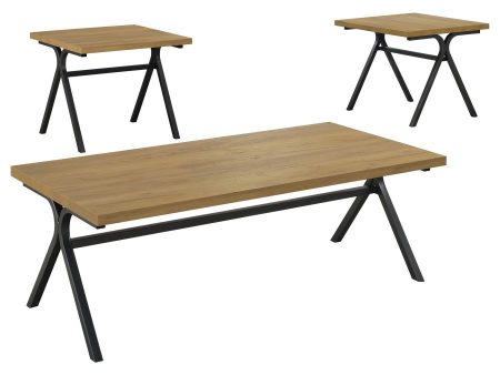 Colmar Brown 3 Pc Coffee Table Set on Sale