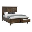 Franco Brown Eastern King Storage Bed Online Hot Sale