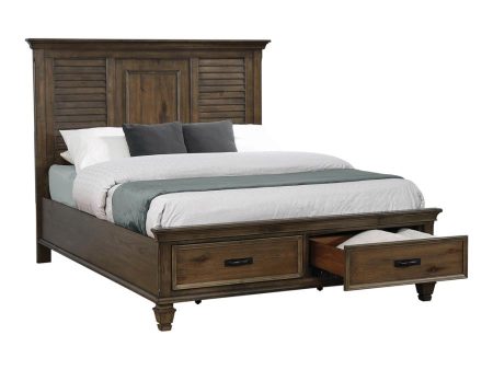 Franco Brown Eastern King Storage Bed Online Hot Sale