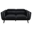 Shania Black Loveseat Fashion