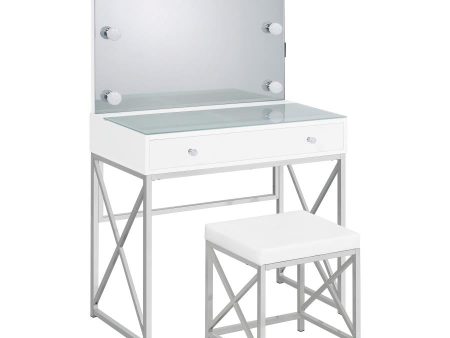 Eliza White Vanity Set Supply