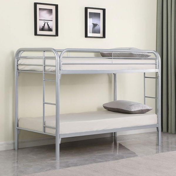 Morgan Silver Twin   Twin Bunk Bed Hot on Sale