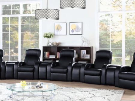 Cyrus Black 9 Pc Theater Seating (5r) Supply