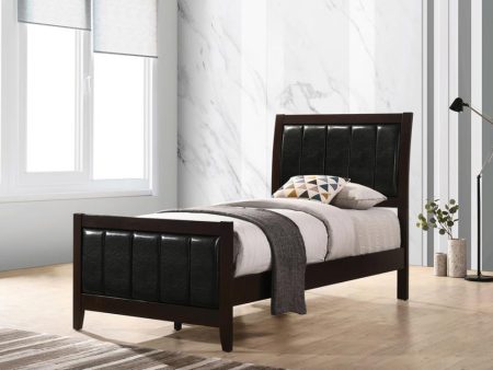 Carlton Brown Twin Bed 4 Pc Set For Discount