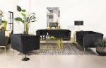 Holly Black 3 Pc Sofa Set For Cheap