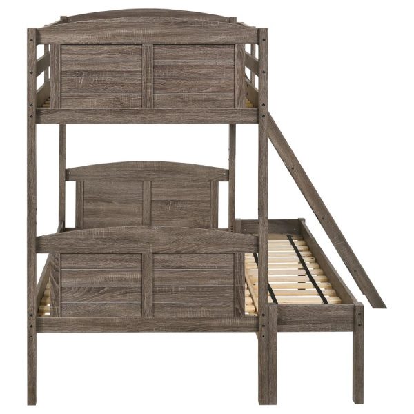 Flynn Brown Twin   Full Bunk Bed Cheap