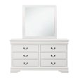 Louis Philippe White Dresser Mirror Online Hot Sale