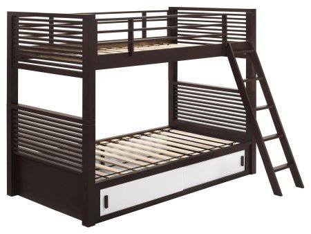 Oliver Brown Twin   Twin Bunk Bed Fashion