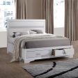 Miranda White Eastern King Storage Bed Cheap