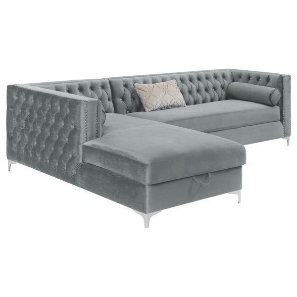 Bellaire Grey Sectional Online Hot Sale