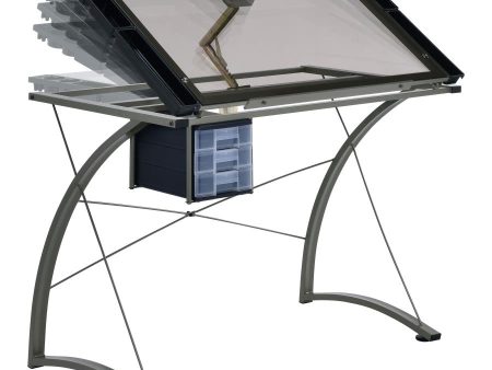 Melo Grey Drafting Desk Online Hot Sale