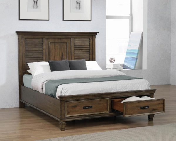 Franco Brown Eastern King Bed 4 Pc Set For Cheap