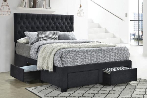 Soledad Grey Queen Storage Bed Cheap