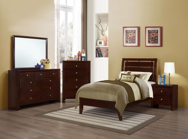 Serenity Brown Twin Bed 5 Pc Set on Sale