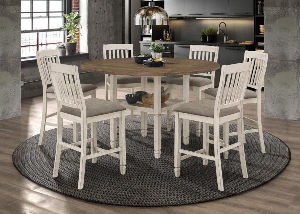 Sarasota Ivory 7 Pc Counter Height Dining Set Supply