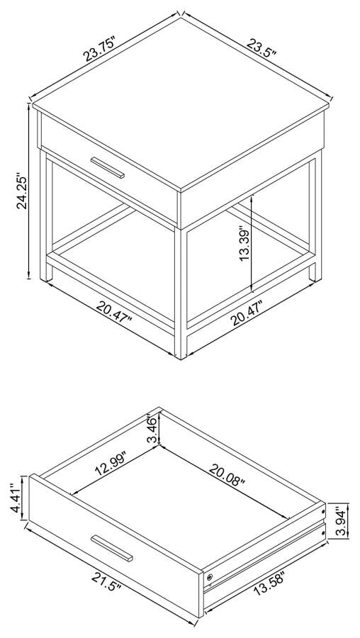 Byers Brown End Table Cheap