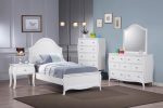 Dominique White Full Bed 5 Pc Set Fashion