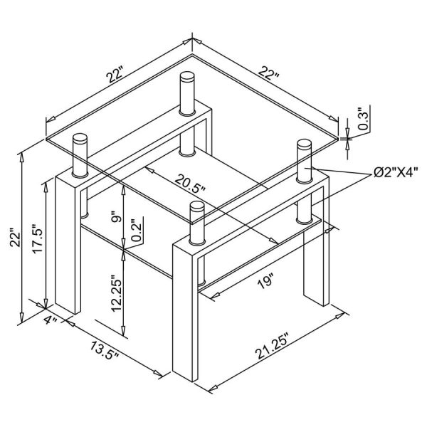 Dyer White End Table Online