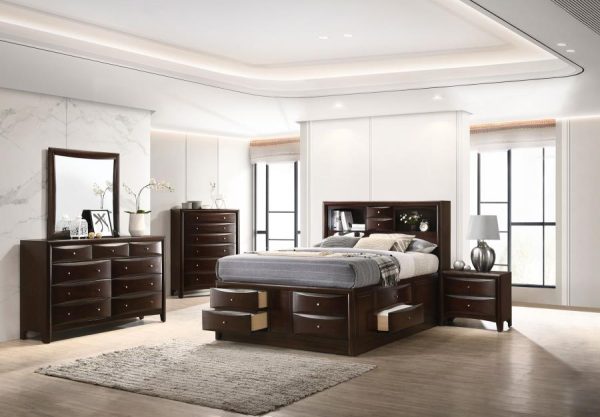 Phoenix Brown California King Bed 5 Pc Set Online Hot Sale