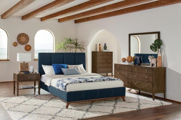 Charity Blue Eastern King Bed For Discount