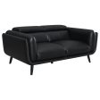 Shania Black Loveseat Fashion