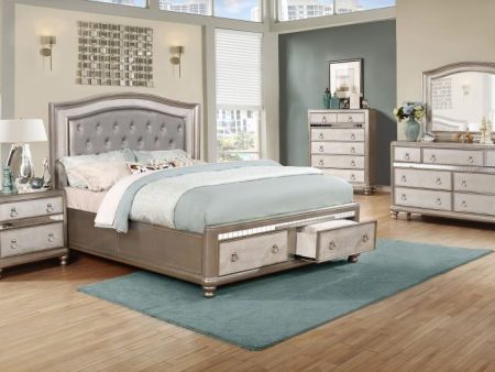 Bling Game Silver Eastern King Bed 5 Pc Set Fashion