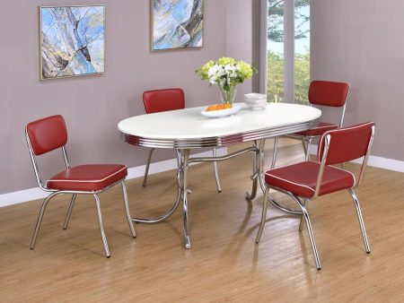 Retro Red 5 Pc Dining Set Sale