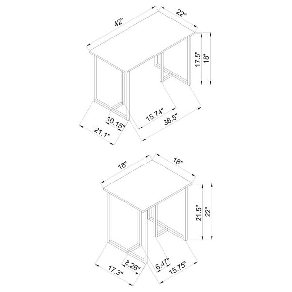 Nyla Grey 3 Pc Coffee Table Set on Sale