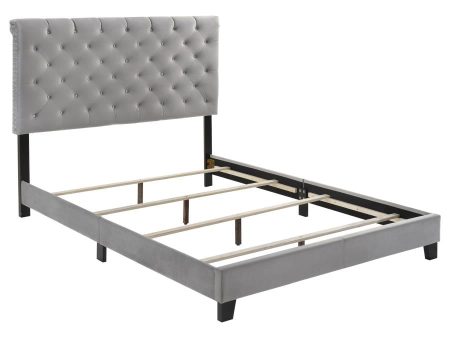 Warner Grey Eastern King Bed Cheap