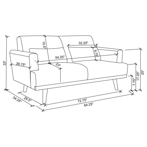 Blake Grey 2 Pc Sofa Set on Sale