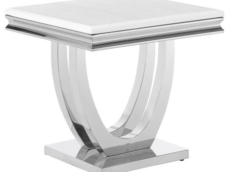 Kerwin White End Table For Sale