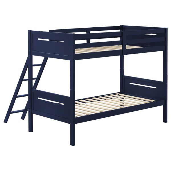 Littleton Blue Twin   Twin Bunk Bed Fashion